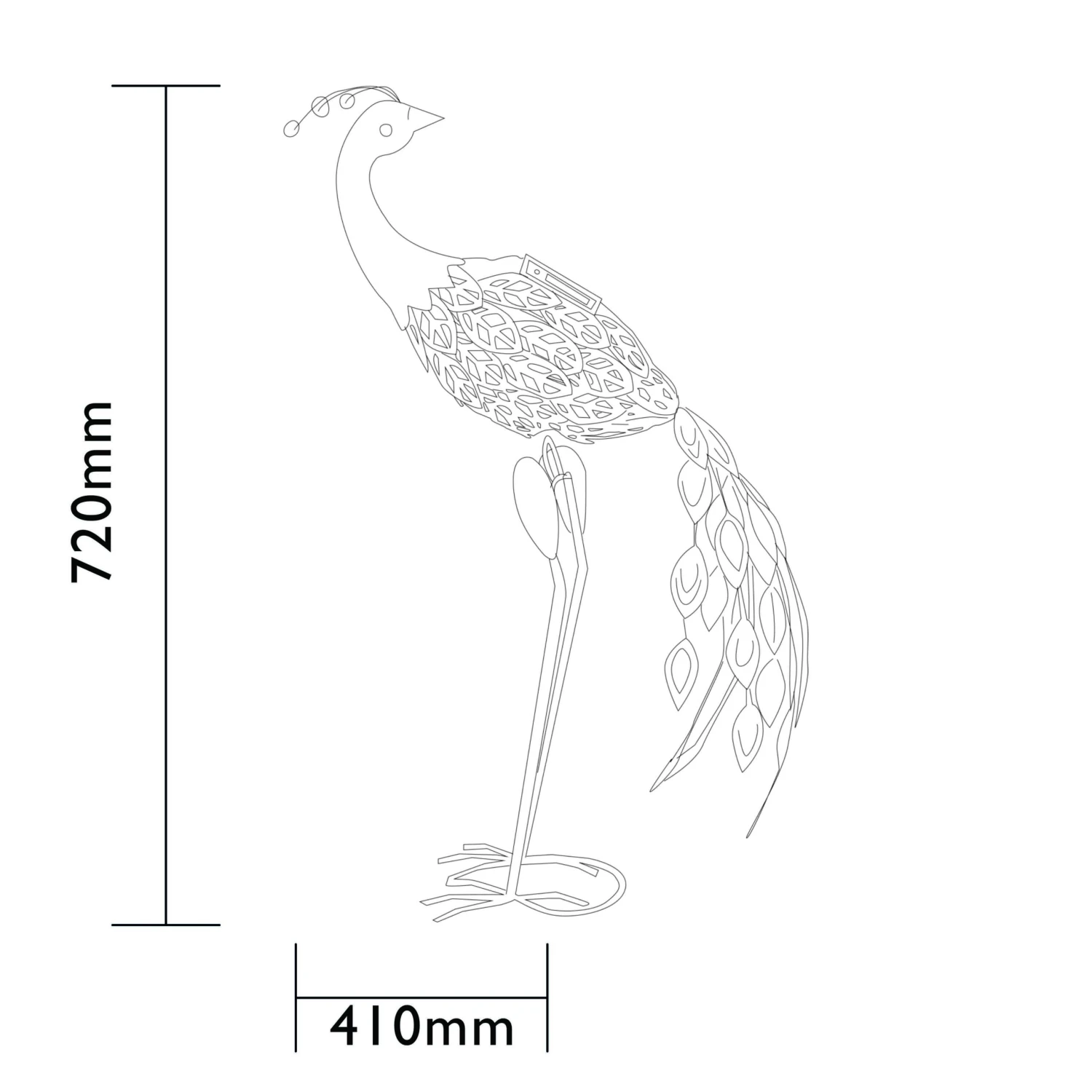 Luxform Solar Dierlamp Pauw Groot 2 Luxform Solar Dierlamp Pauw Groot - Afbeelding 2