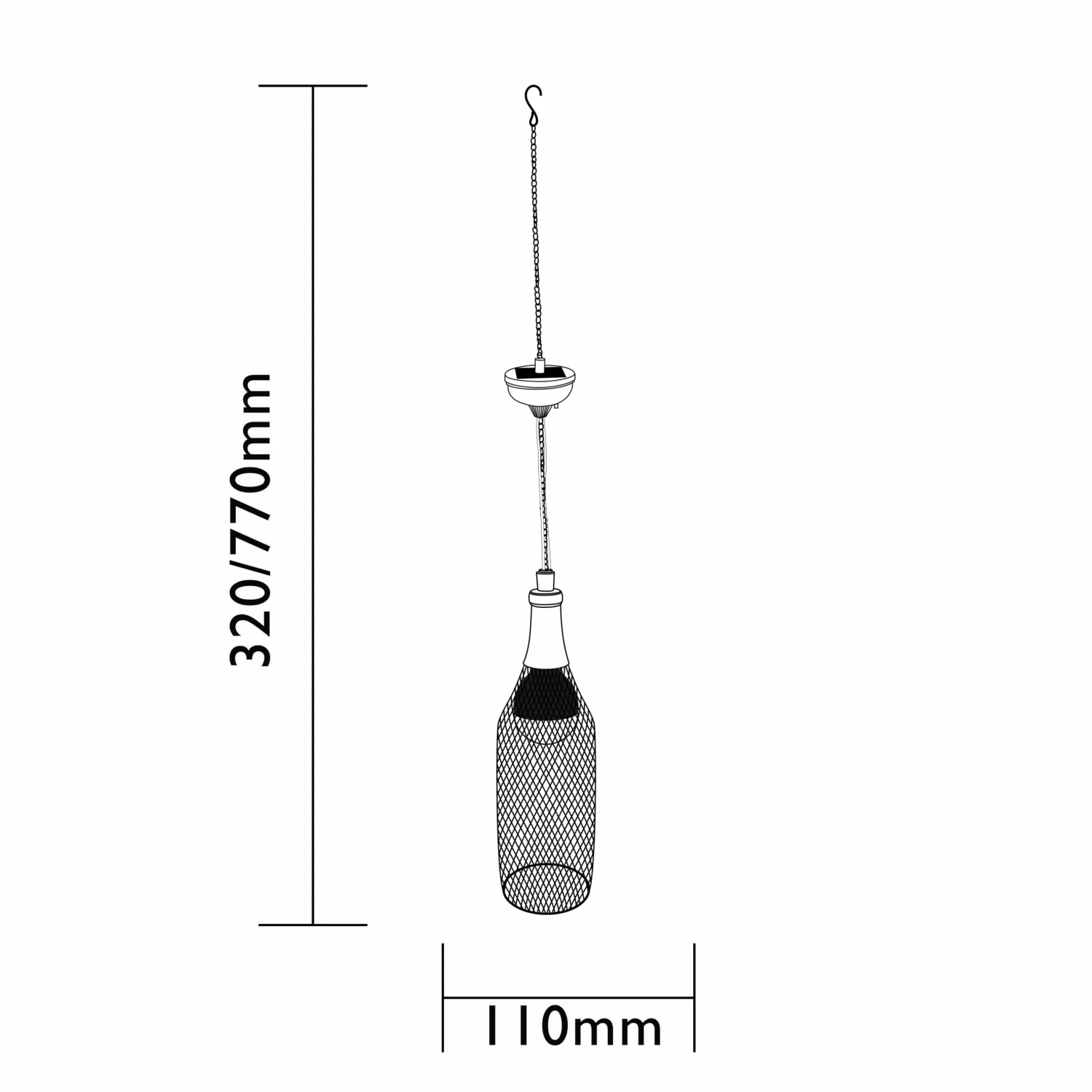 Luxform Solar Hanglantaarn Flamenco 2 Luxform Solar Hanglantaarn Flamenco - Afbeelding 2
