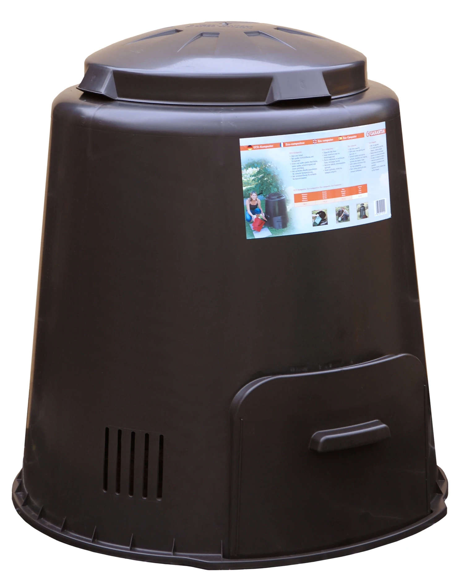 Compostvat Eco 280 Liter Zwart 2 Compostvat Eco 280 Liter Zwart - Afbeelding 2