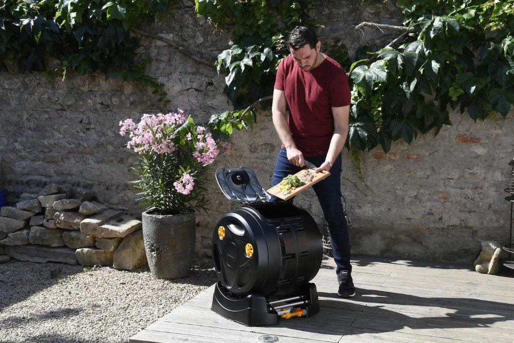 Hozelock Compostbak Easymix Tuimelcomposter 100 Liter 9 Hozelock Compostbak Easymix Tuimelcomposter 100 Liter - Afbeelding 9