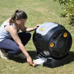 Hozelock Compostbak Easymix Tuimelcomposter 100 Liter 13 Hozelock Compostbak Easymix Tuimelcomposter 100 Liter -Bijzondere Tuin Verkoop 5010646063111 6