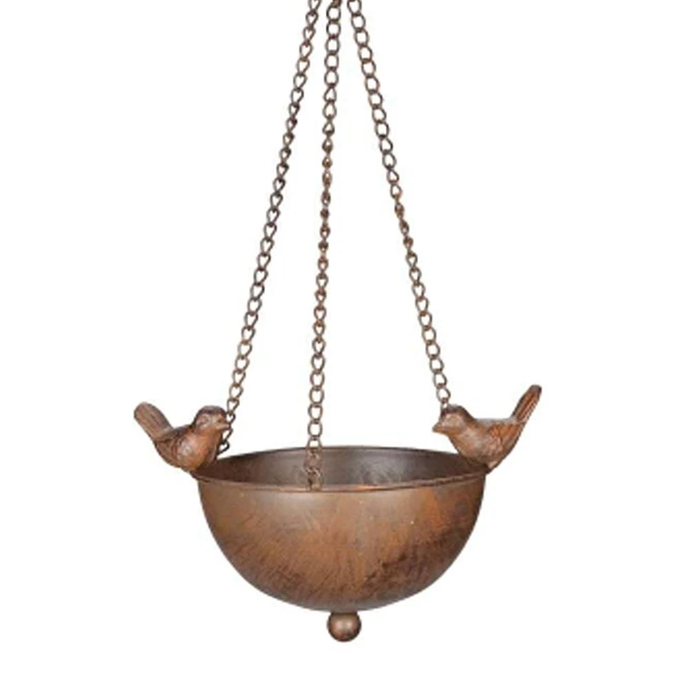 Vogelbad Hangend Met Vogel ø 18 Cm Metaal 1 Vogelbad Hangend Met Vogel ø 18 Cm Metaal