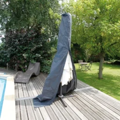 Nature Beschermhoes Parasol Grijs H202xØ27/42cm