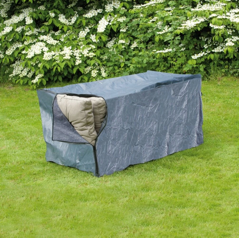 Nature Beschermhoes Loungekussens Grijs H75x150x75cm 1 Nature Beschermhoes Loungekussens Grijs H75x150x75cm