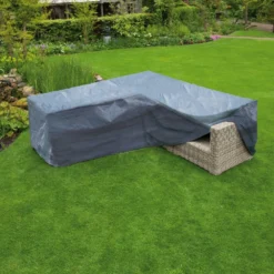 Nature Beschermhoes Loungeset Grijs L-Vorm H90 X 250 X 90 Cm