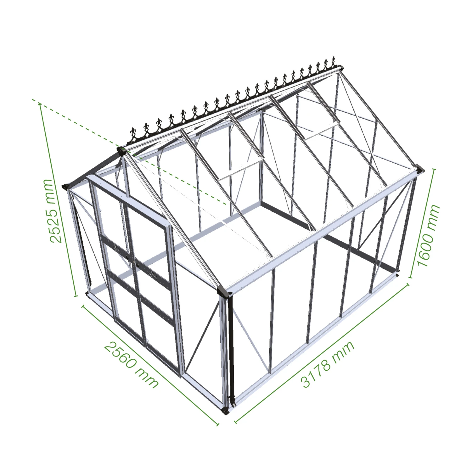 Royal Well Tuinkas Blockley 108 Zwart Gecoat Veiligheidsglas 3mm 8 Royal Well Tuinkas Blockley 108 Zwart Gecoat Veiligheidsglas 3mm - Afbeelding 8