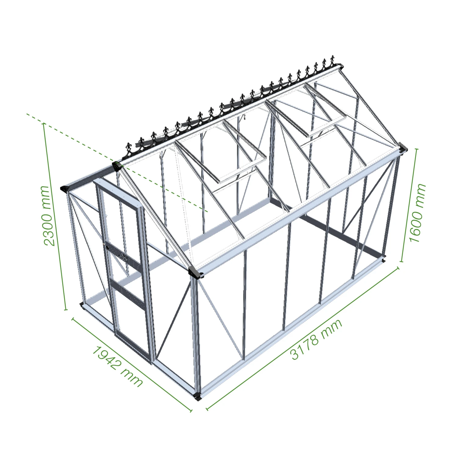 Royal Well Tuinkas Burford 106 Veiligheidsglas 3mm 4 Royal Well Tuinkas Burford 106 Veiligheidsglas 3mm - Afbeelding 4