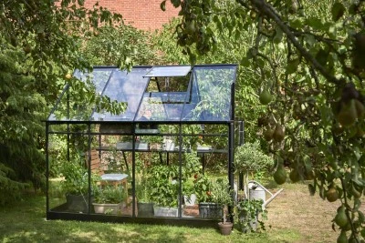 Royal Well Tuinkas Qube 86 Zwart Gecoat Veiligheidsglas 3mm 3 Royal Well Tuinkas Qube 86 Zwart Gecoat Veiligheidsglas 3mm - Afbeelding 3