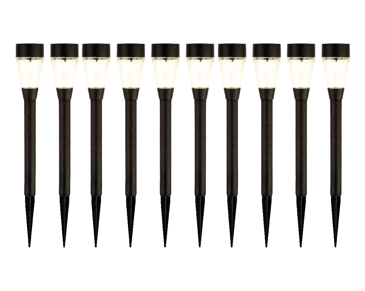 Tuinlampen Set Solar Zwart Kunststof 10 Stuks 1 Tuinlampen Set Solar Zwart Kunststof 10 Stuks