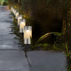 Tuinlampen Set Solar Zilver RVS 10 Stuks Klein -Bijzondere Tuin Verkoop 895829s2