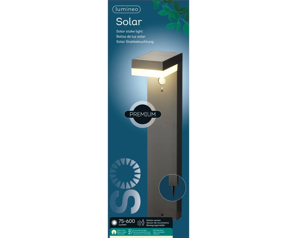 Solar Tuinlamp Staand Kort RVS 40 LED 3 Solar Tuinlamp Staand Kort RVS 40 LED - Afbeelding 3