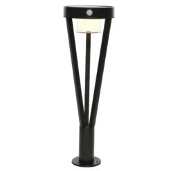 Solar Staande Lamp RVS Zwart Kort
