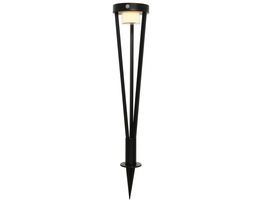 Solar Staande Lamp RVS Zwart Lang 2 Solar Staande Lamp RVS Zwart Lang - Afbeelding 2
