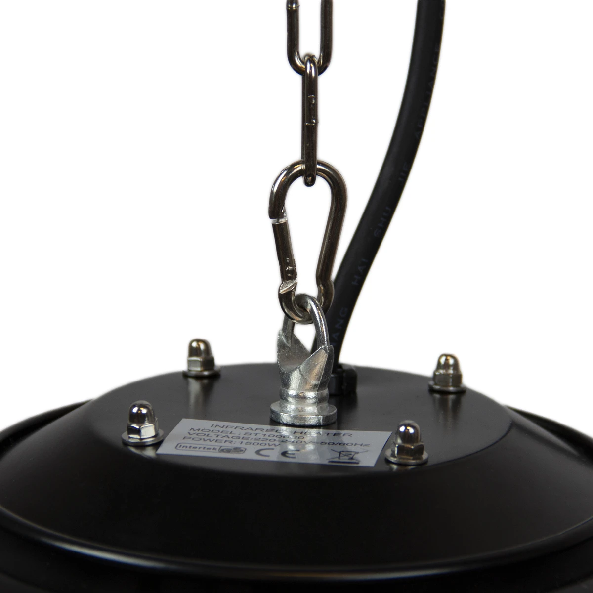 Stenda Hangende Terrasverwarmer Calor Pendura 1500 Watt | Ronde Terrasheater Matzwart Met Afstandsbediening 5 Stenda Hangende Terrasverwarmer Calor Pendura 1500 Watt | Ronde Terrasheater Matzwart Met Afstandsbediening - Afbeelding 5