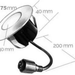 Easy Connect Led Grond Spot Blauw Ø 7,5CM -Bijzondere Tuin Verkoop Easy Connect Led grond spot blauw 2