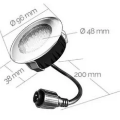 Easy Connect Led Grond Spot Blauw Ø 9,5CM -Bijzondere Tuin Verkoop Easy Connect Led grond spot blauw O 95CM