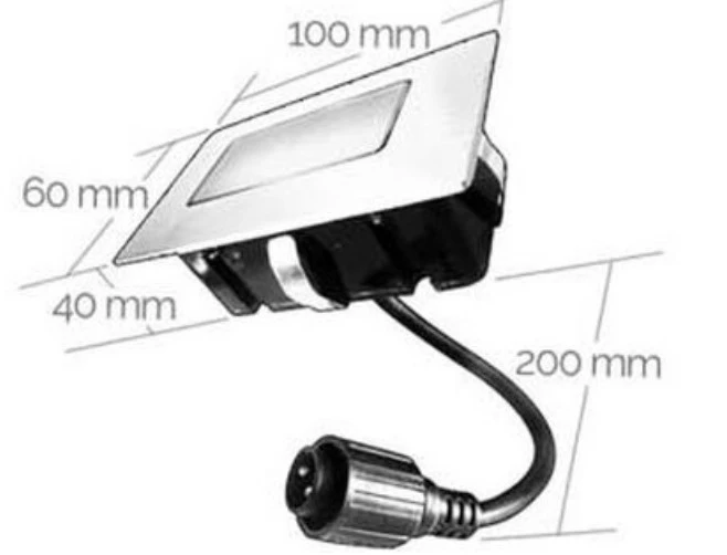 Easy Connect Led Grond Spot Blauw Rechthoek 3 Easy Connect Led Grond Spot Blauw Rechthoek - Afbeelding 3