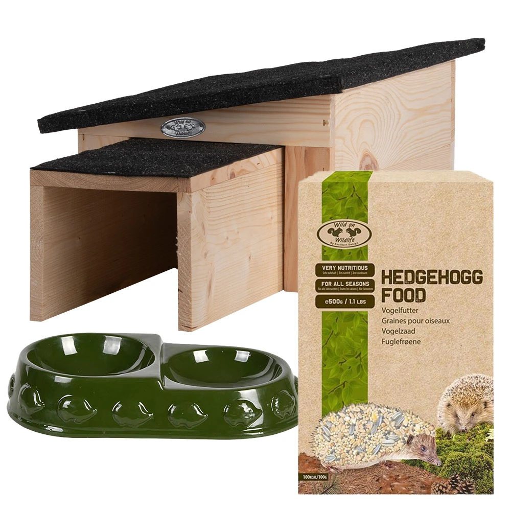 Esschert Egelhuis Set Met 750g Voer En Voederschaal 1 Esschert Egelhuis Set Met 750g Voer En Voederschaal