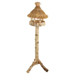 Esschert Voedertafel Rond Op Paal Berken