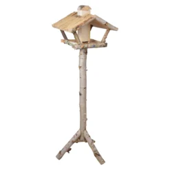 Esschert Voedertafel Met Silo Op Paal Berken