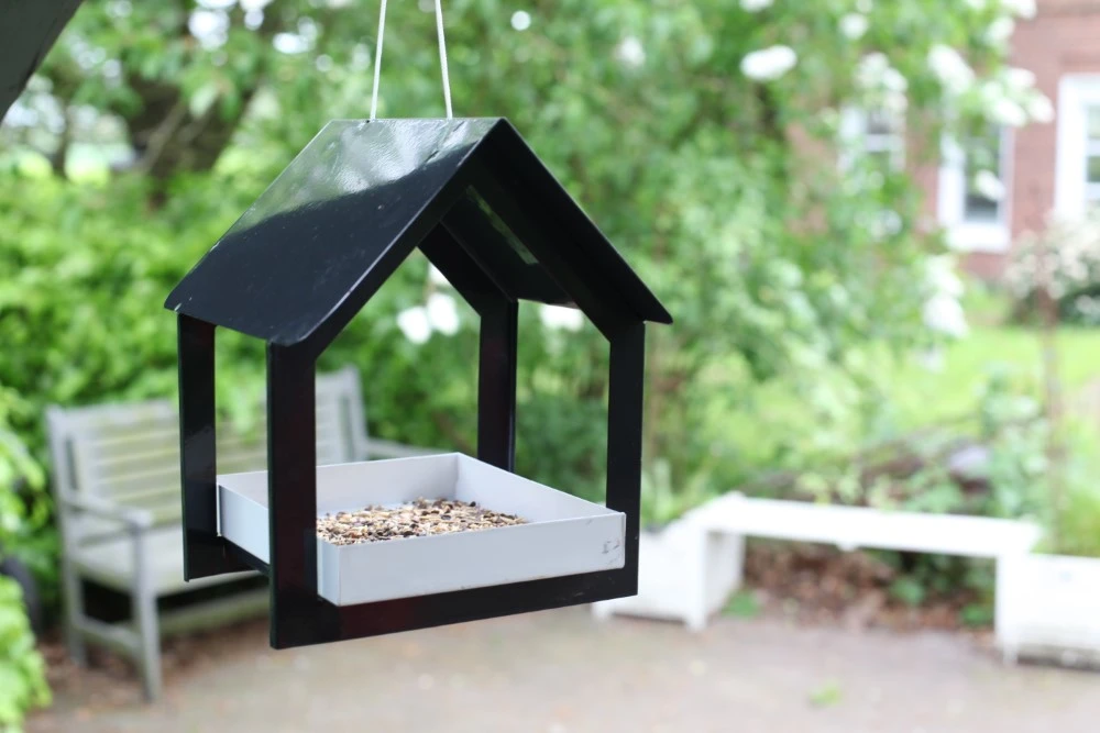 Esschert Voedertafel Hangend Antraciet/Wit 3 Esschert Voedertafel Hangend Antraciet/Wit - Afbeelding 3