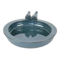 Esschert Vogelbad Keramiek Rond Petrol