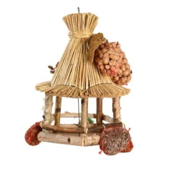 Esschert Vogelhangerhuisje Stro Met Voer -Bijzondere Tuin Verkoop FB850 07