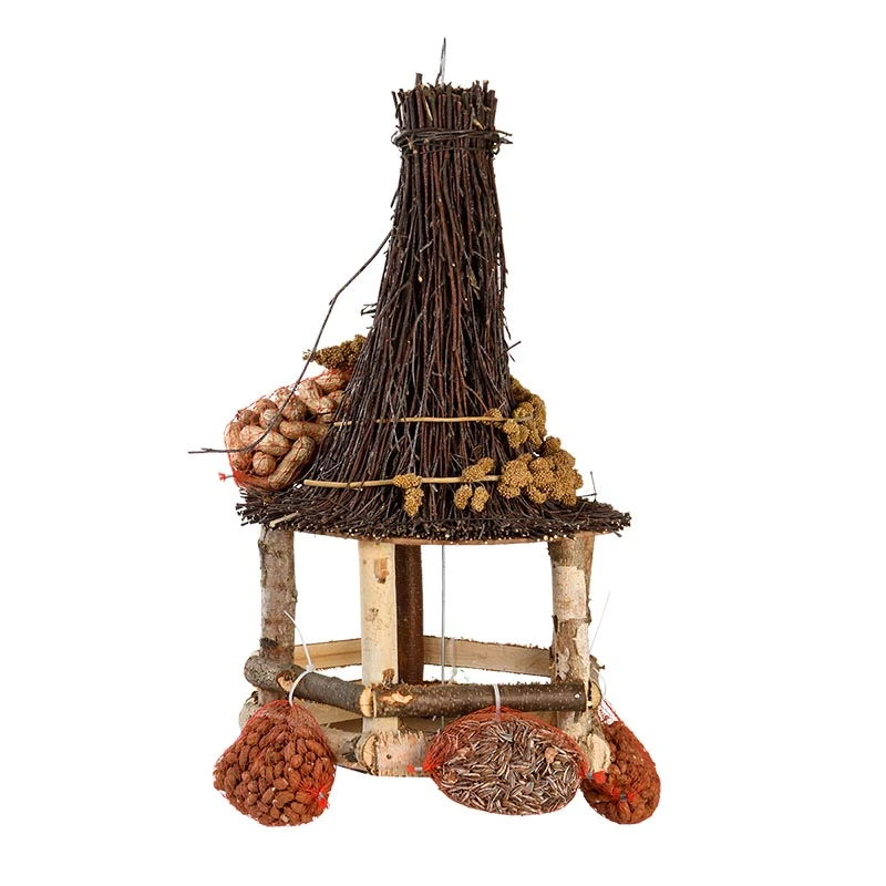 Esschert Vogelhangerhuisje Berken Met Voer 2 Esschert Vogelhangerhuisje Berken Met Voer - Afbeelding 2