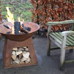 Esschert Vuurschaal Met Houtopslag S -Bijzondere Tuin Verkoop FF169 40