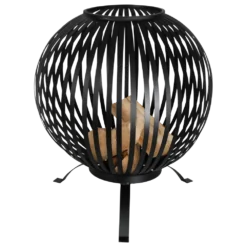 Esschert Vuurbal Strepen Laser Cut Zwart