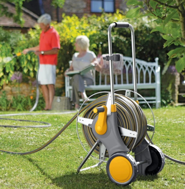 Hozelock Euro Cart Metal Voor Max. 90 M Slang Incl. 2 X Slangstuk 1/2" 2 Hozelock Euro Cart Metal Voor Max. 90 M Slang Incl. 2 X Slangstuk 1/2" - Afbeelding 2