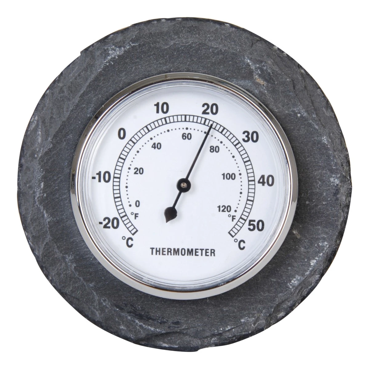 Esschert Thermometer Leisteen Rond 1 Esschert Thermometer Leisteen Rond