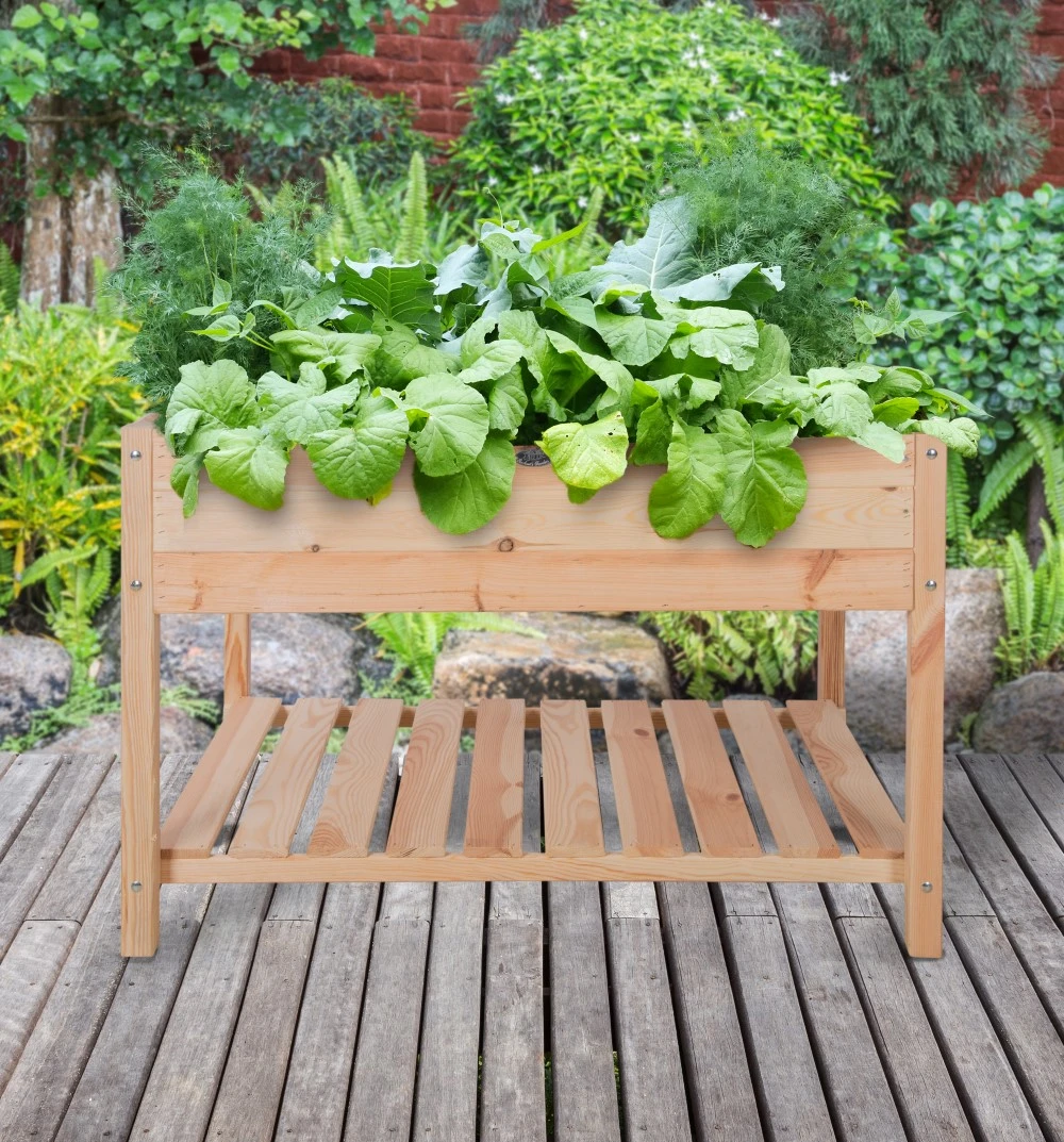 Esschert Verhoogde Houten Kweekbak XXL Blank 2 Esschert Verhoogde Houten Kweekbak XXL Blank - Afbeelding 2