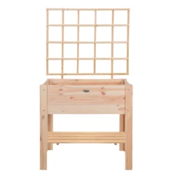 Esschert Verhoogde Houten Kweekbak L Voet Blank S Met Klimplantrek