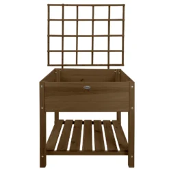 Esschert Verhoogde Houten Kweekbak XL Bruin Met Klimplantrek
