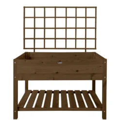 Esschert Verhoogde Houten Kweekbak XXL Bruin Met Klimplantrek