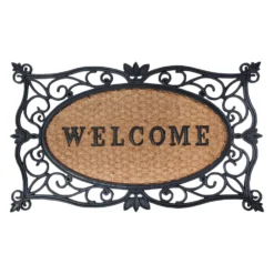 Esschert Deurmat Rubber Met Kokos Welkom