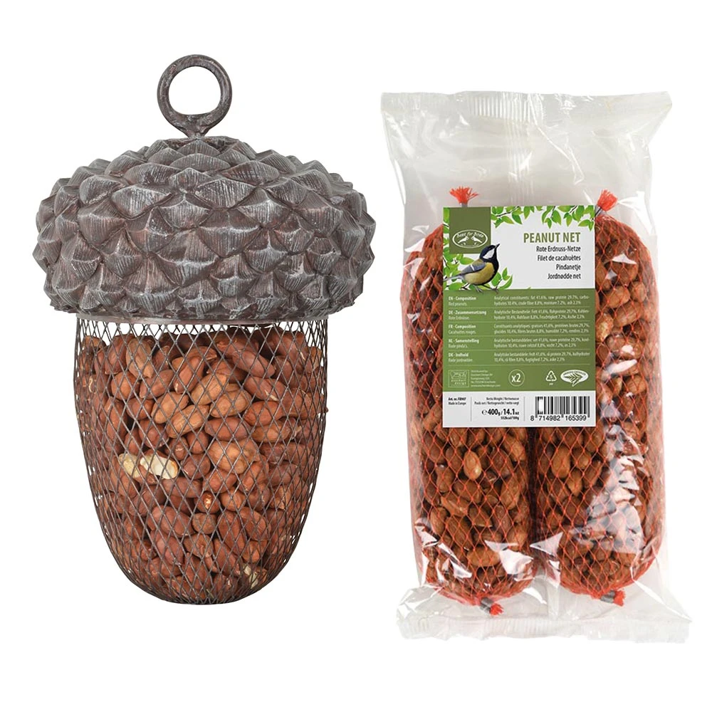 Esschert Eikel Vogel Voederhanger Inclusief 2 Pindanetten 1 Esschert Eikel Vogel Voederhanger Inclusief 2 Pindanetten