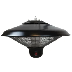 Stenda Hangende Terrasverwarmer Calor Pendura 1500 Watt | Ronde Terrasheater Matzwart Met Afstandsbediening 11 Stenda Hangende Terrasverwarmer Calor Pendura 1500 Watt | Ronde Terrasheater Matzwart Met Afstandsbediening -Bijzondere Tuin Verkoop Vooraanzicht