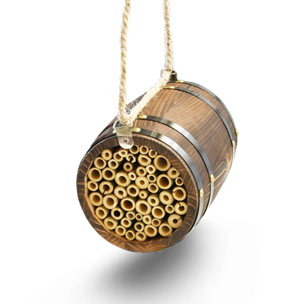 Houten Bijenhuis Wijnvat Hangend 2 Houten Bijenhuis Wijnvat Hangend - Afbeelding 2