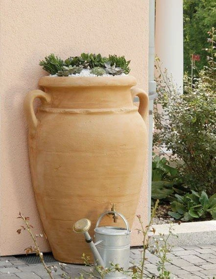 Design Regenton Muur Kruik Grijs 250 Liter 4 Design Regenton Muur Kruik Grijs 250 Liter - Afbeelding 4