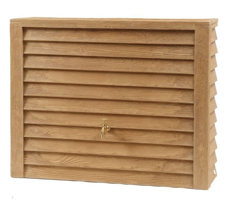 Design Regenton Vierkant Licht Hout 350 Liter 1 Design Regenton Vierkant Licht Hout 350 Liter