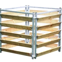 Compostbak Hout/Metaal 100 X 100 X 100 Cm