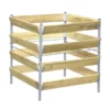 Compostbak Hout/Metaal 90 X 90 X 90 Cm