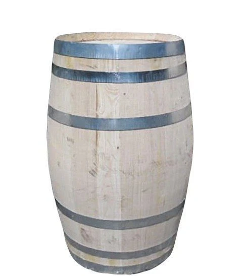 Houten Regenton Kastanje - 110 Liter Met Deksel 1 Houten Regenton Kastanje - 110 Liter Met Deksel