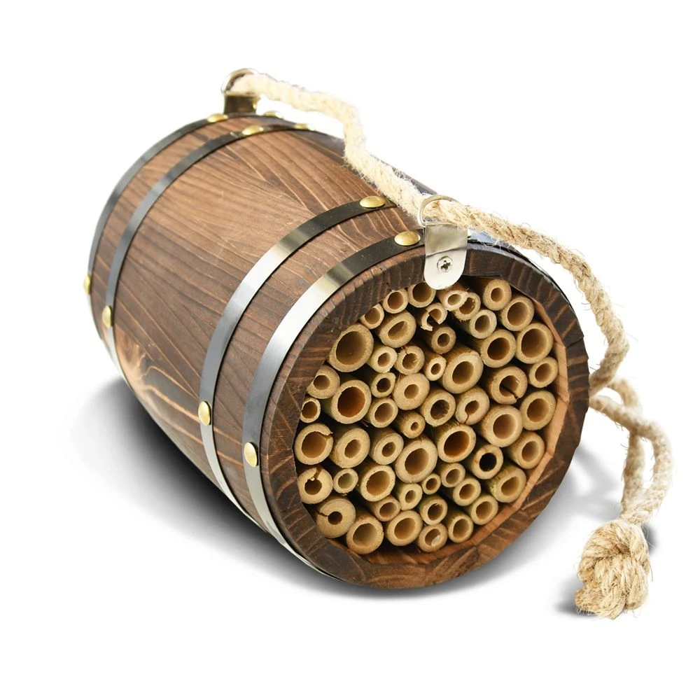 Houten Bijenhuis Wijnvat Hangend 1 Houten Bijenhuis Wijnvat Hangend