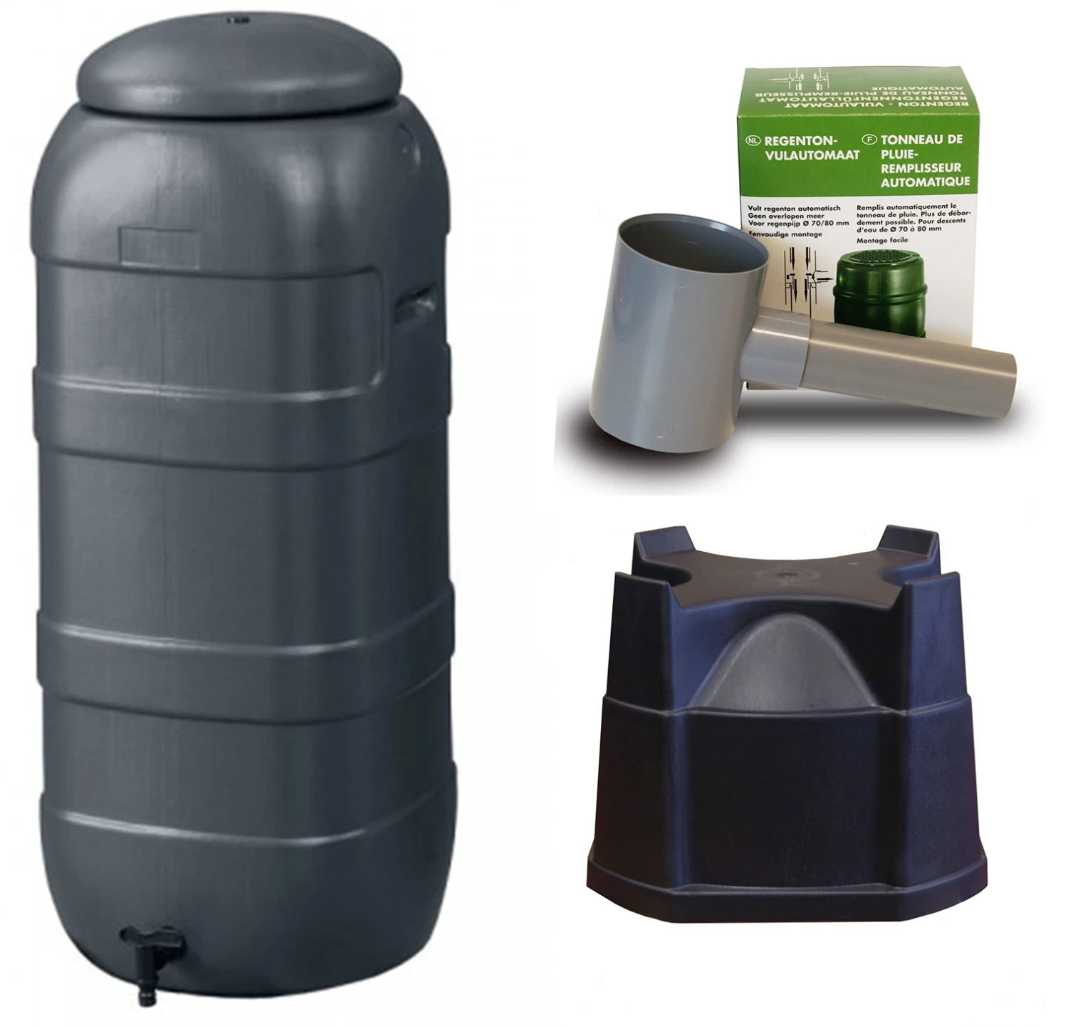 Harcostar Rainsaver Regenton 100 Liter Antraciet Met Vulautomaat En Hele Voet 1 Harcostar Rainsaver Regenton 100 Liter Antraciet Met Vulautomaat En Hele Voet