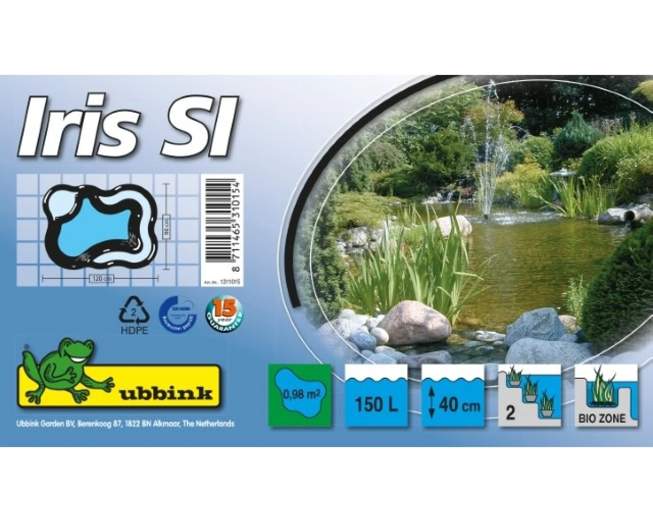 Ubbink Voorgevormde Vijverbak Iris SI 3 Ubbink Voorgevormde Vijverbak Iris SI - Afbeelding 3