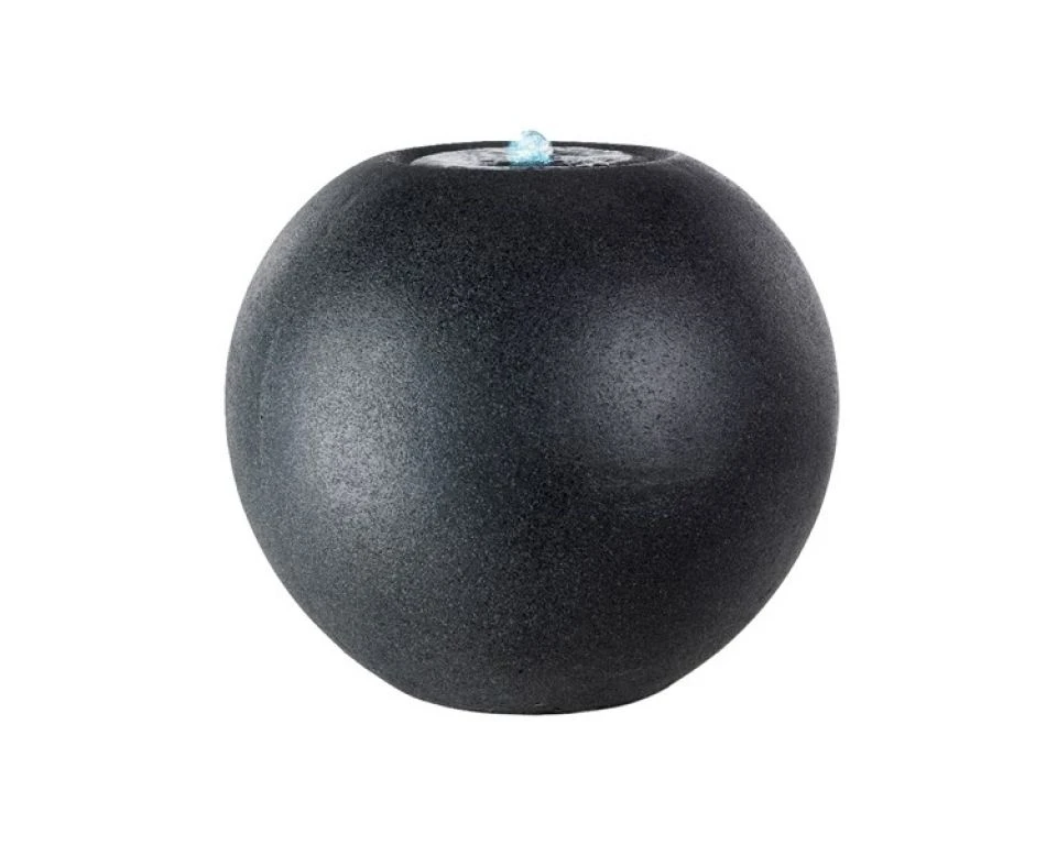 Waterornament LED Fontein Granieten Bol Zwart 1 Waterornament LED Fontein Granieten Bol Zwart